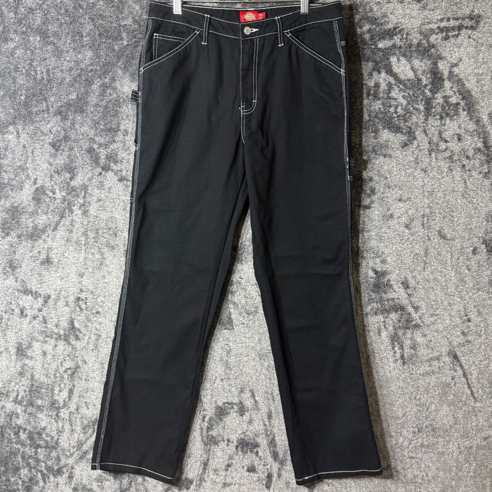 Dickies Womens Contrast Stitch Carpenter Pants High Rise Straight Leg Size 11/30
